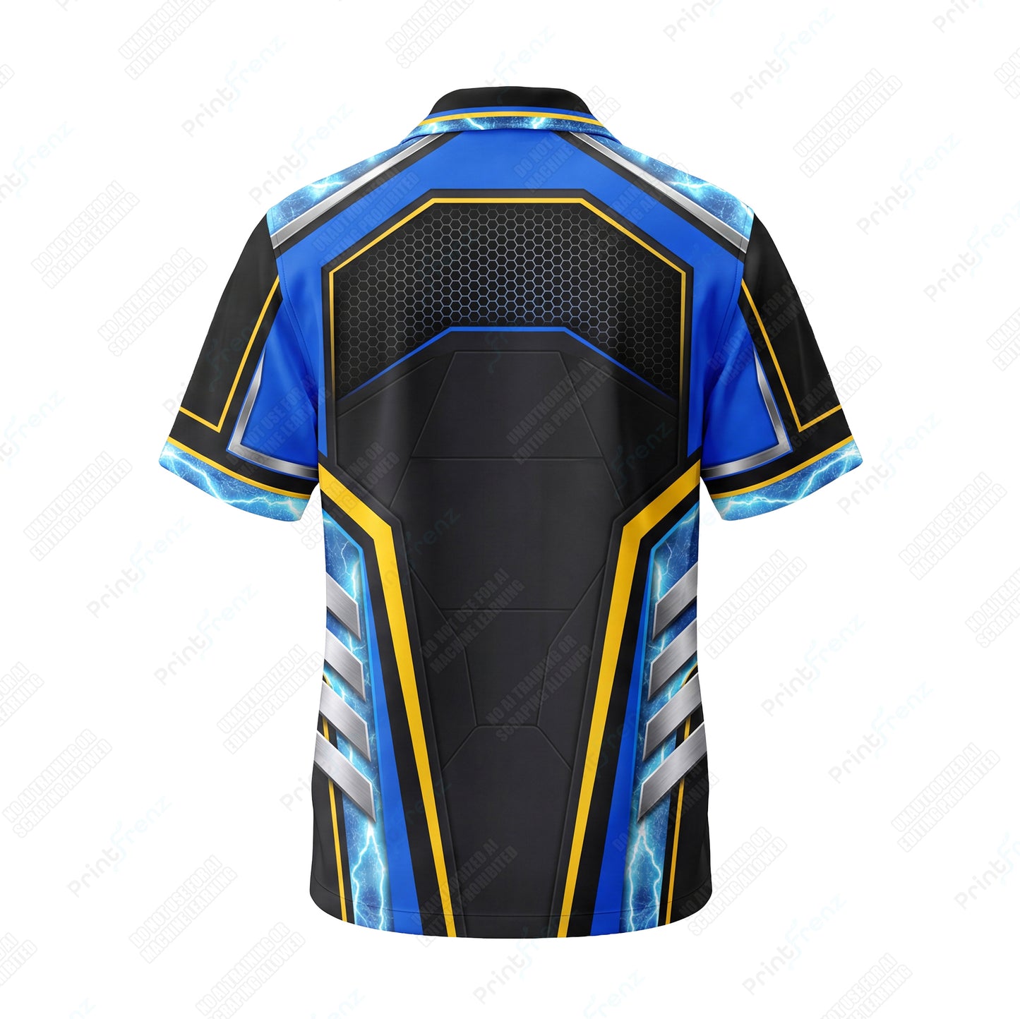 Gold Bolt Lightning custom HVAC shirt HVPB05 - back