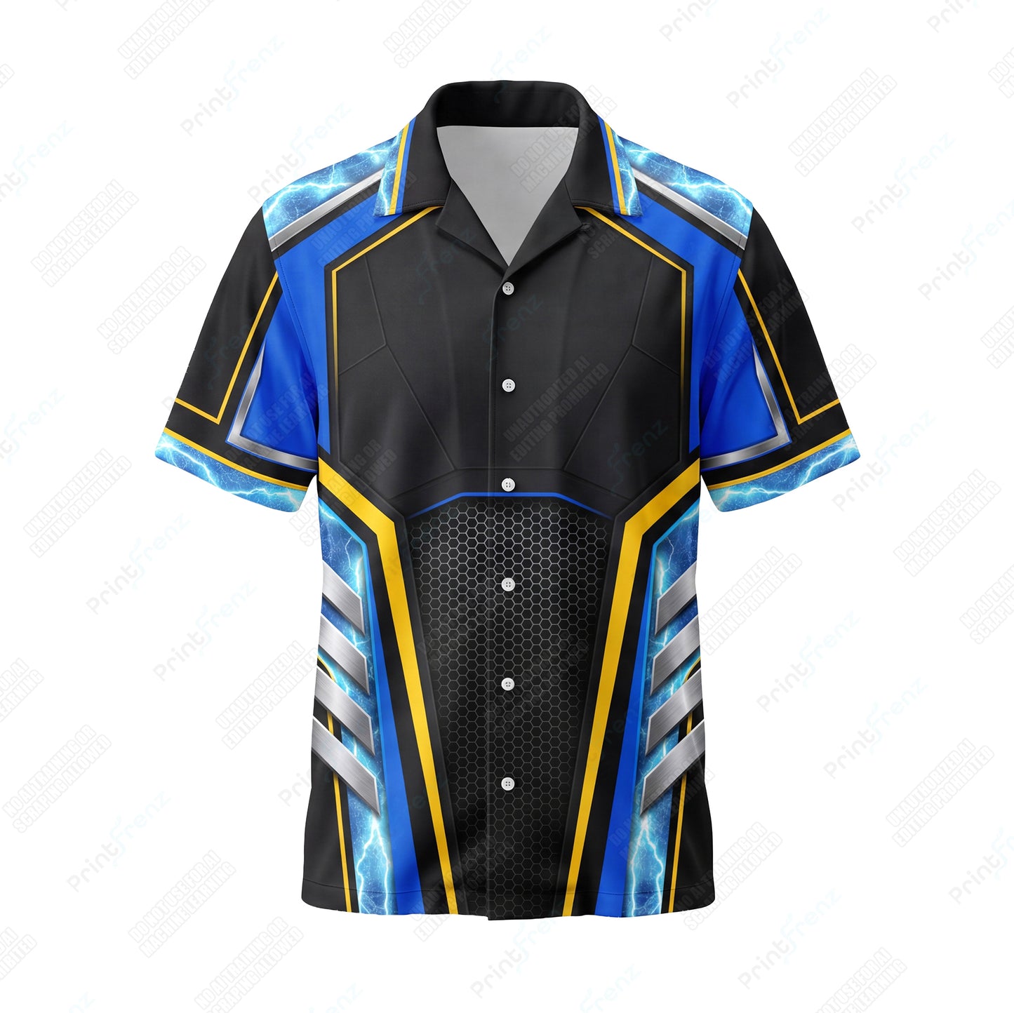 Gold Bolt Lightning custom HVAC shirt HVPB05 - front
