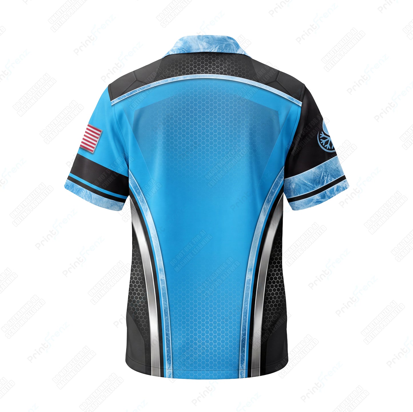 Frostfire Patriot custom HVAC shirt HVPB07 - back
