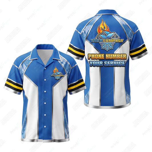 Retro Ivory Regatta custom HVAC shirt HVPB09 - key
