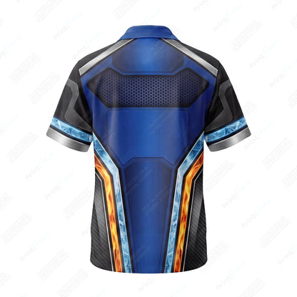 Carbon Fire Ice Core custom HVAC shirt HVPB14 - back