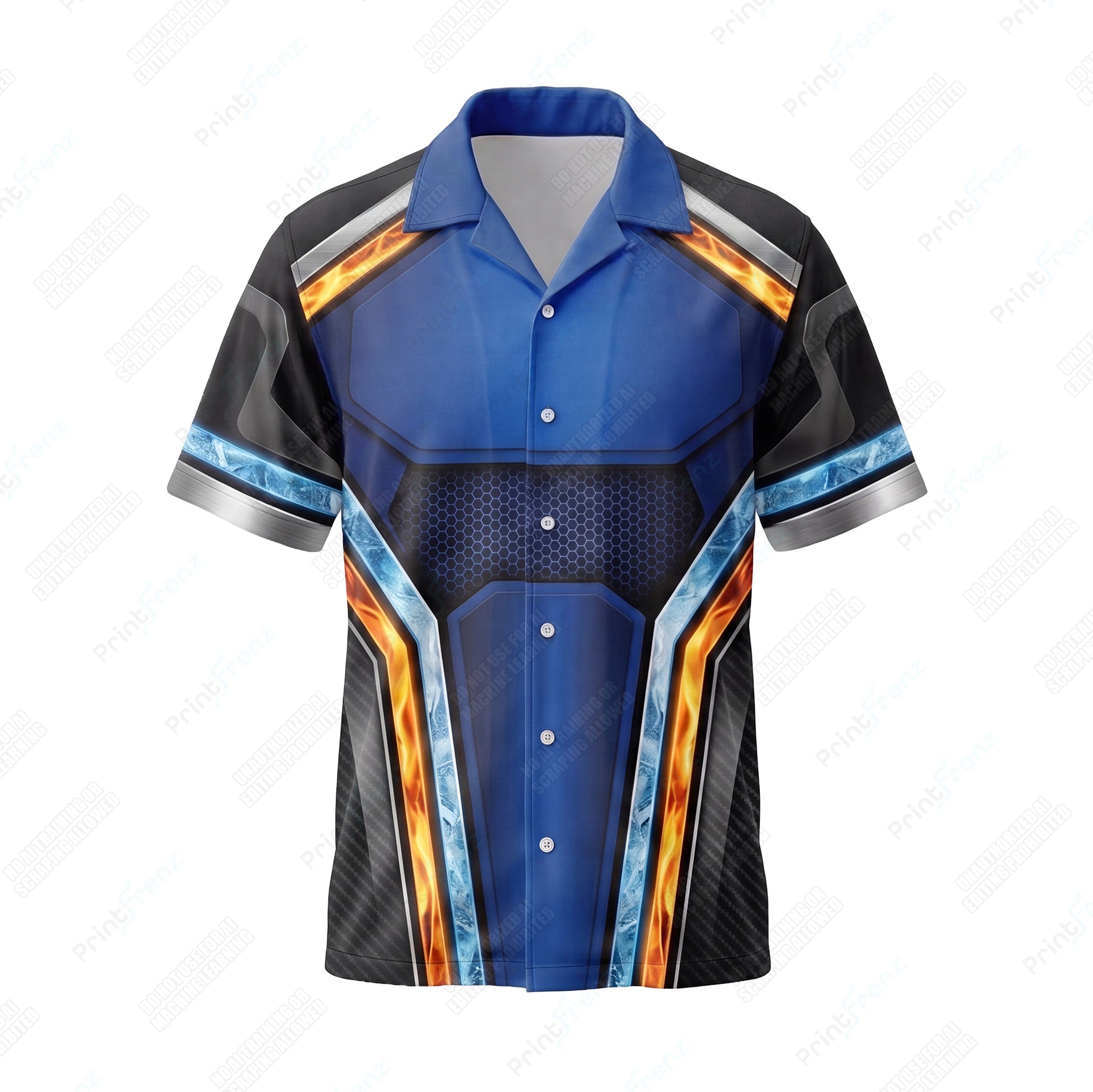 Carbon Fire Ice Core custom HVAC shirt HVPB14 - front
