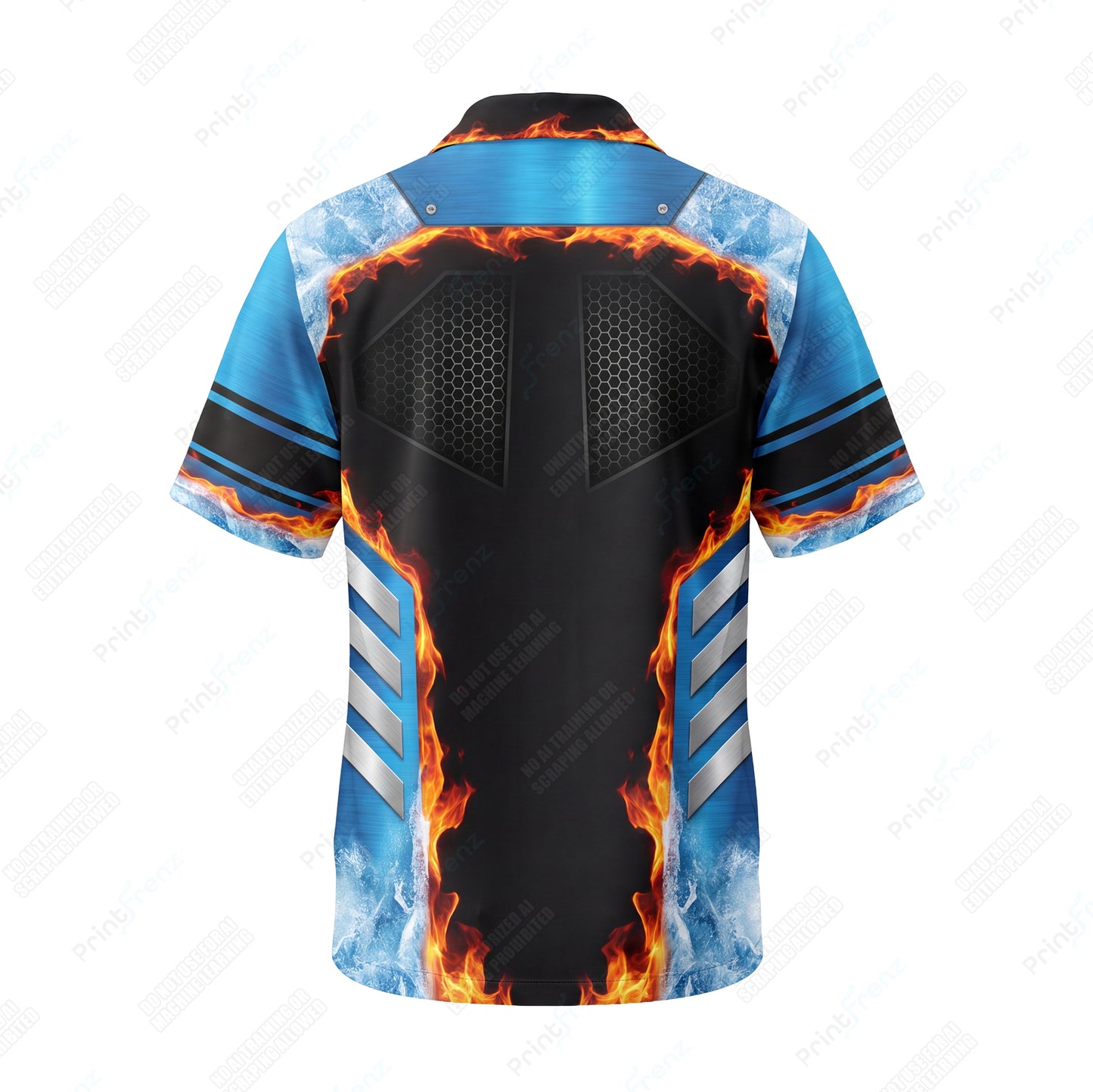 Blazing Ice Cross custom HVAC shirt HVPB15 - back