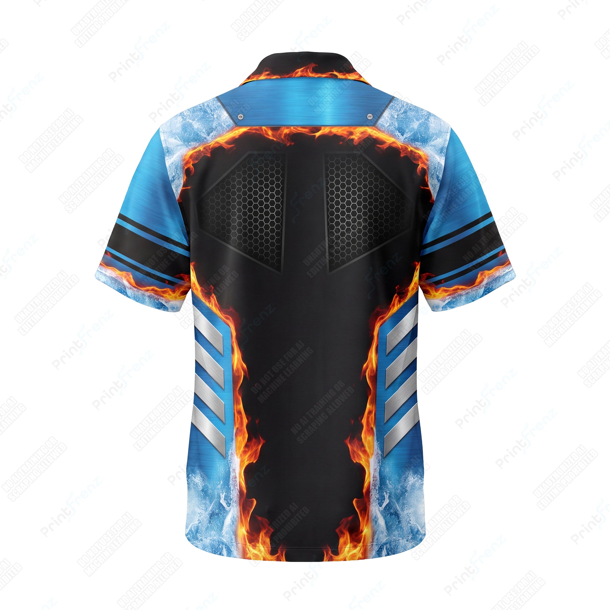Blazing Ice Cross custom HVAC shirt HVPB15 - back