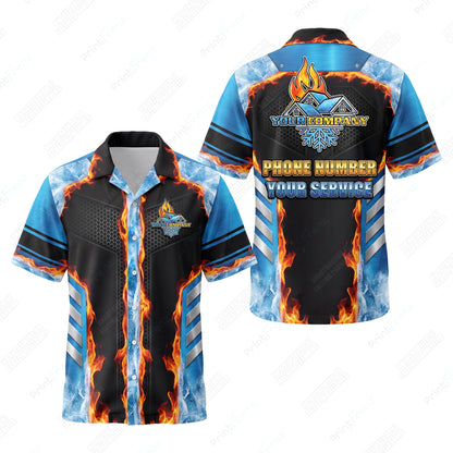 Blazing Ice Cross custom HVAC shirt HVPB15 - key