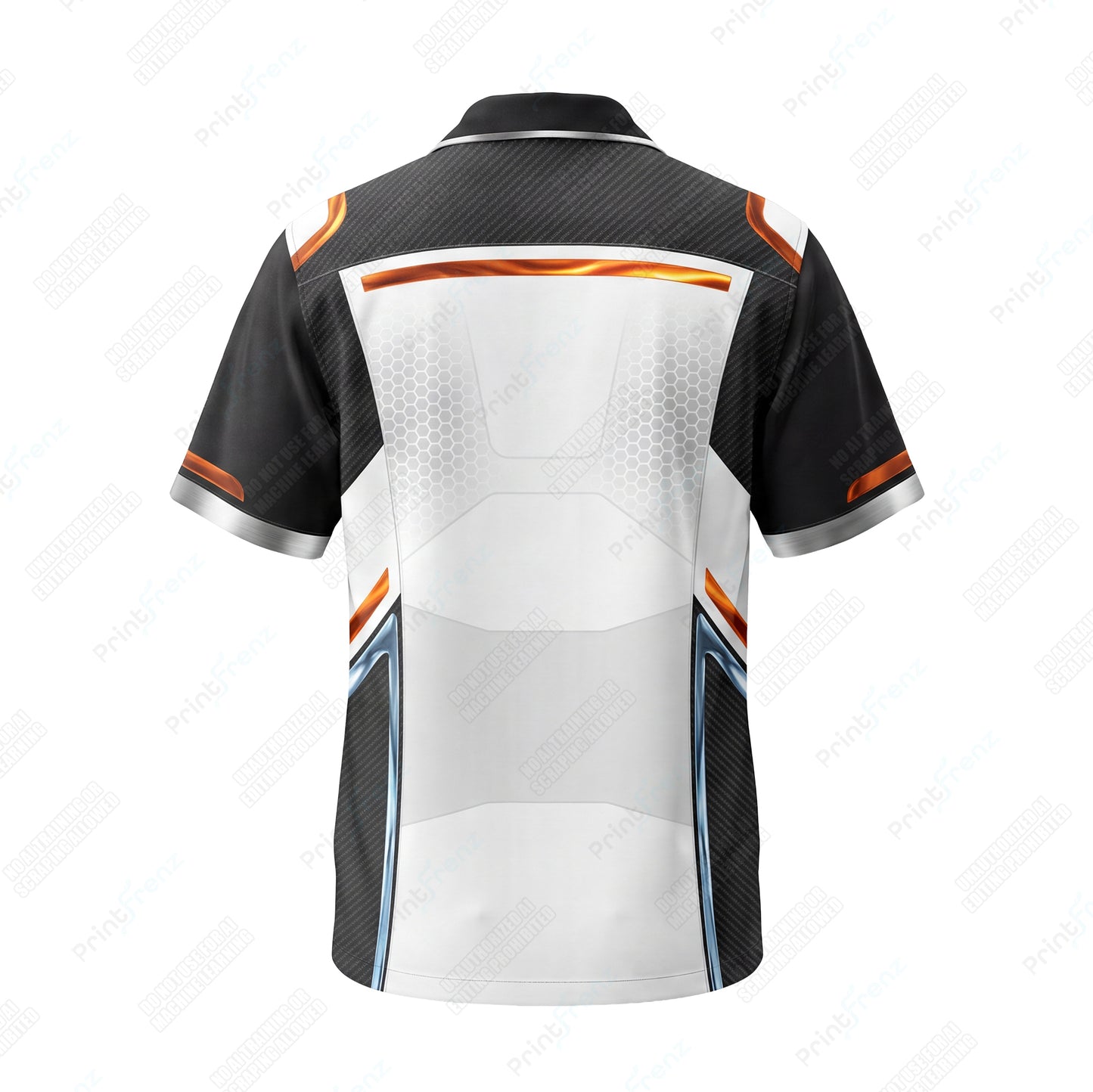 White Carbon Ember custom HVAC shirt HVPBR00 - back