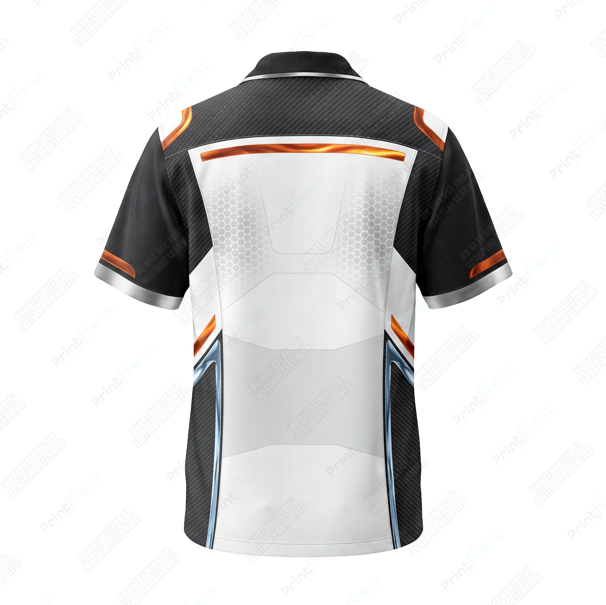 White Carbon Ember custom HVAC shirt HVPBR00 - back