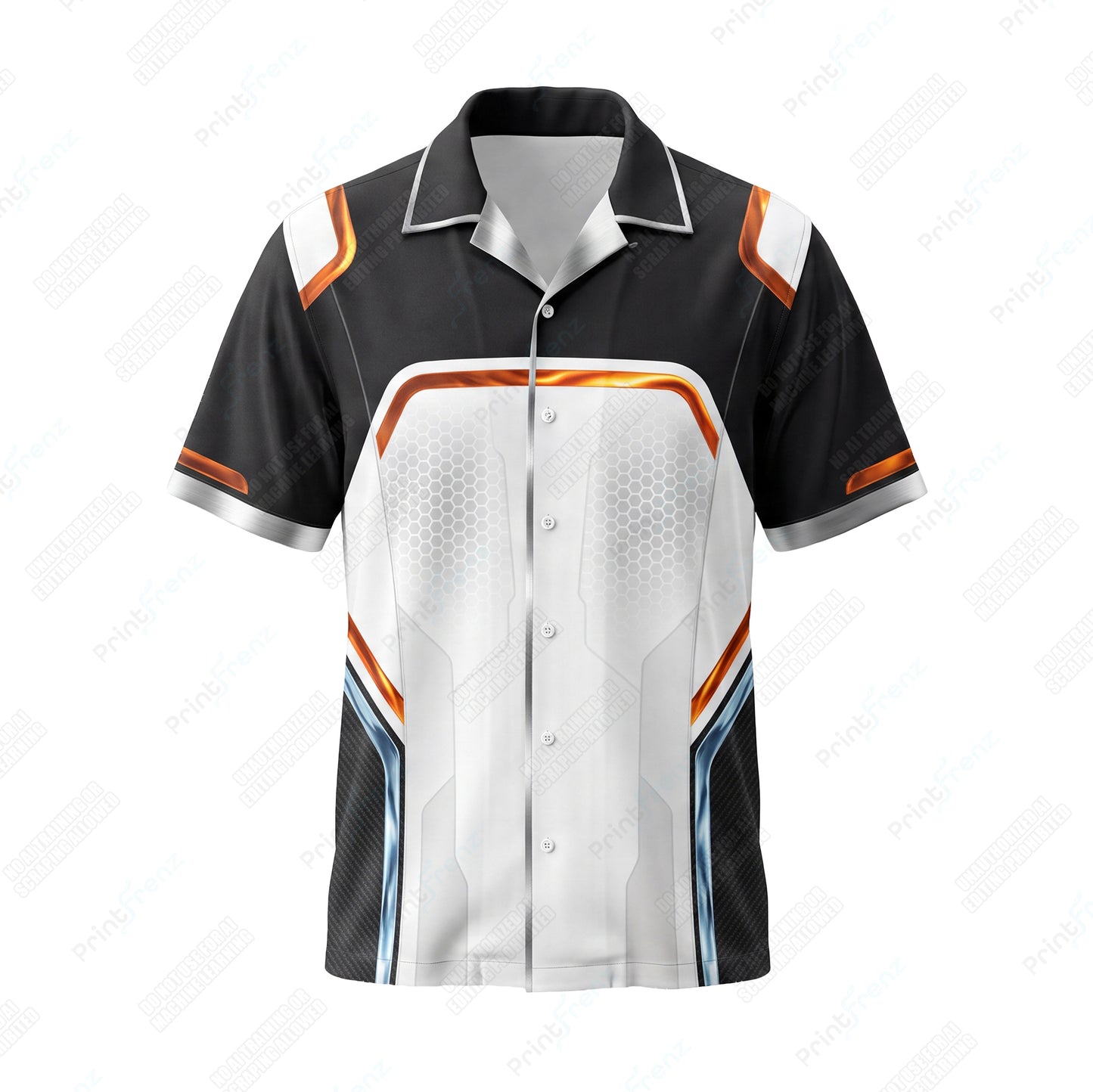 White Carbon Ember custom HVAC shirt HVPBR00 - front