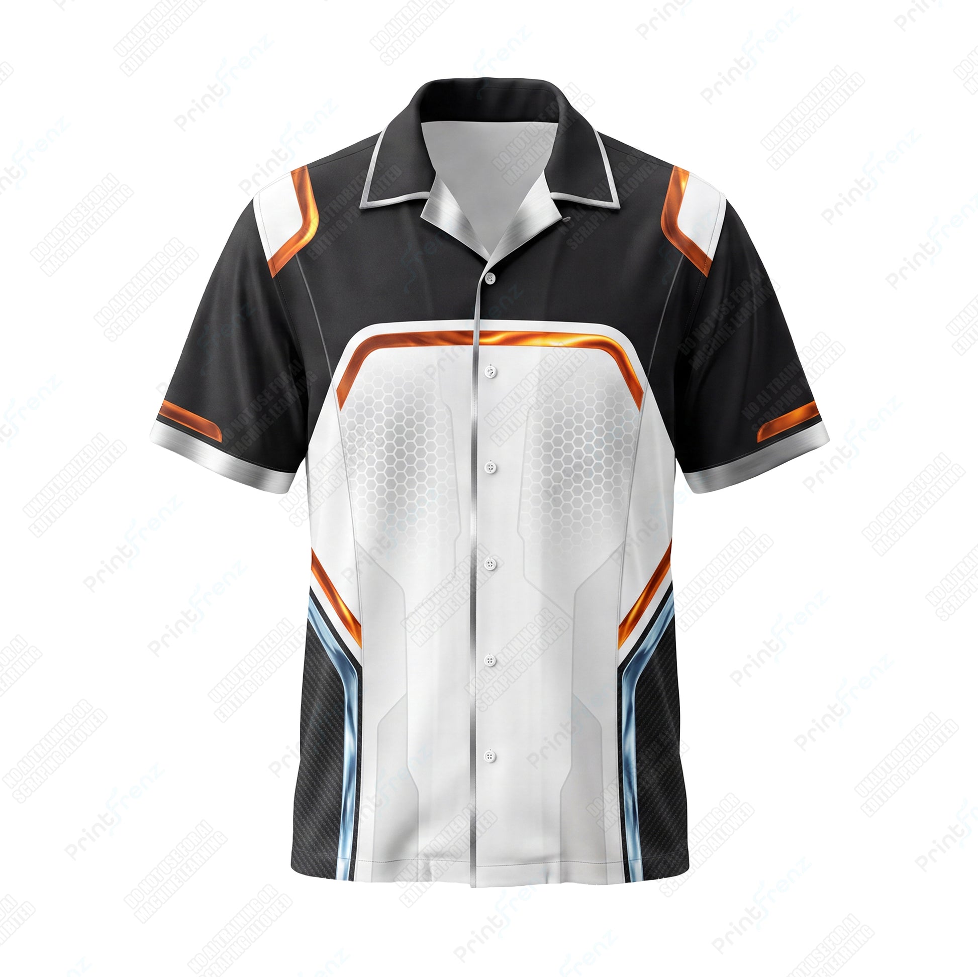 White Carbon Ember custom HVAC shirt HVPBR00 - front