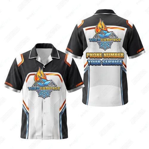 White Carbon Ember custom HVAC shirt HVPBR00 - key