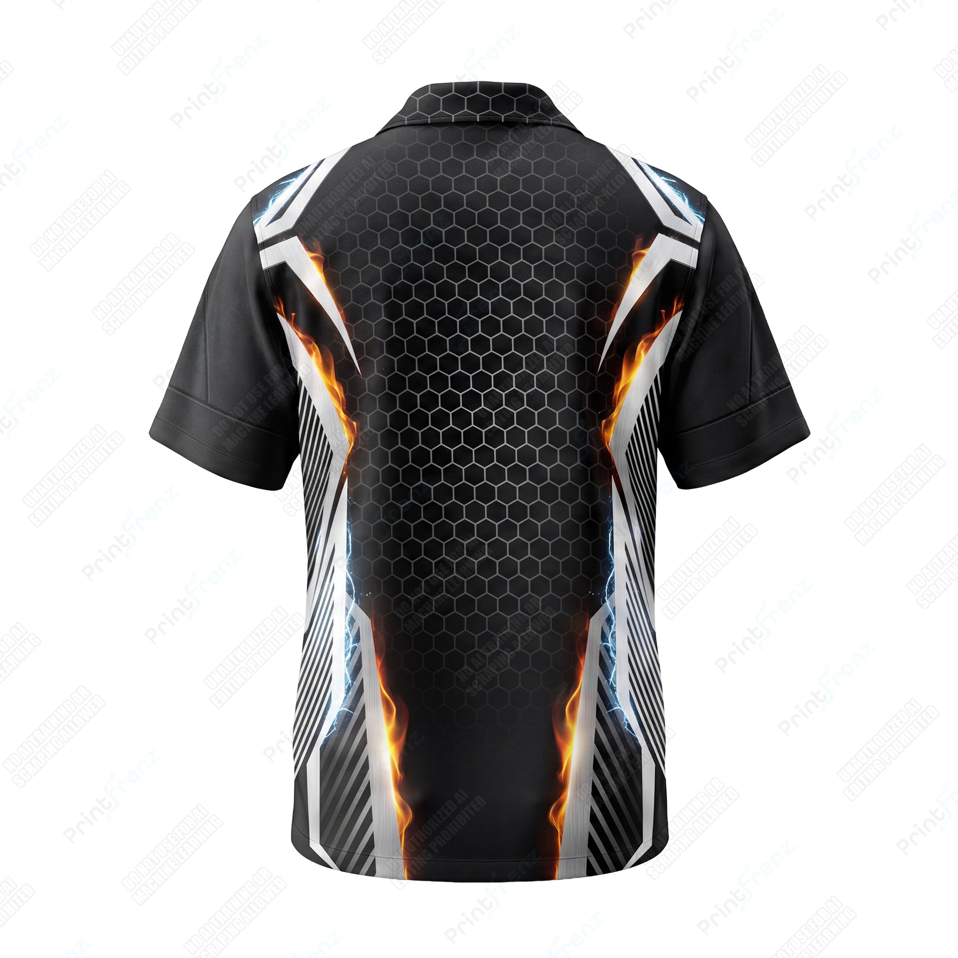 Honeycomb Storm Bolt custom HVAC shirt HVPBR05 - back