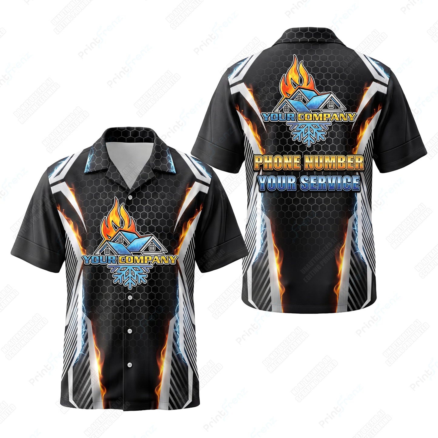 Honeycomb Storm Bolt custom HVAC shirt HVPBR05 - key