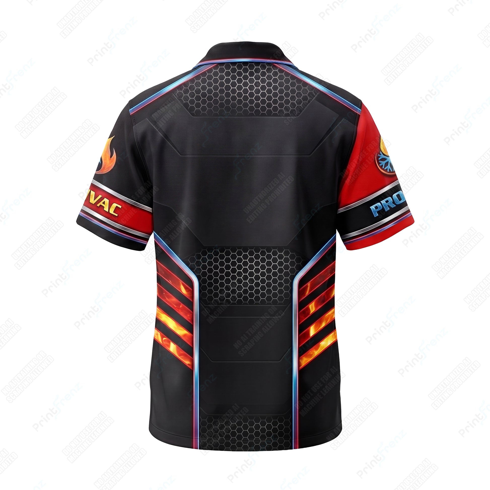 Twin Flame Hex Core custom HVAC shirt HVPR01 - back