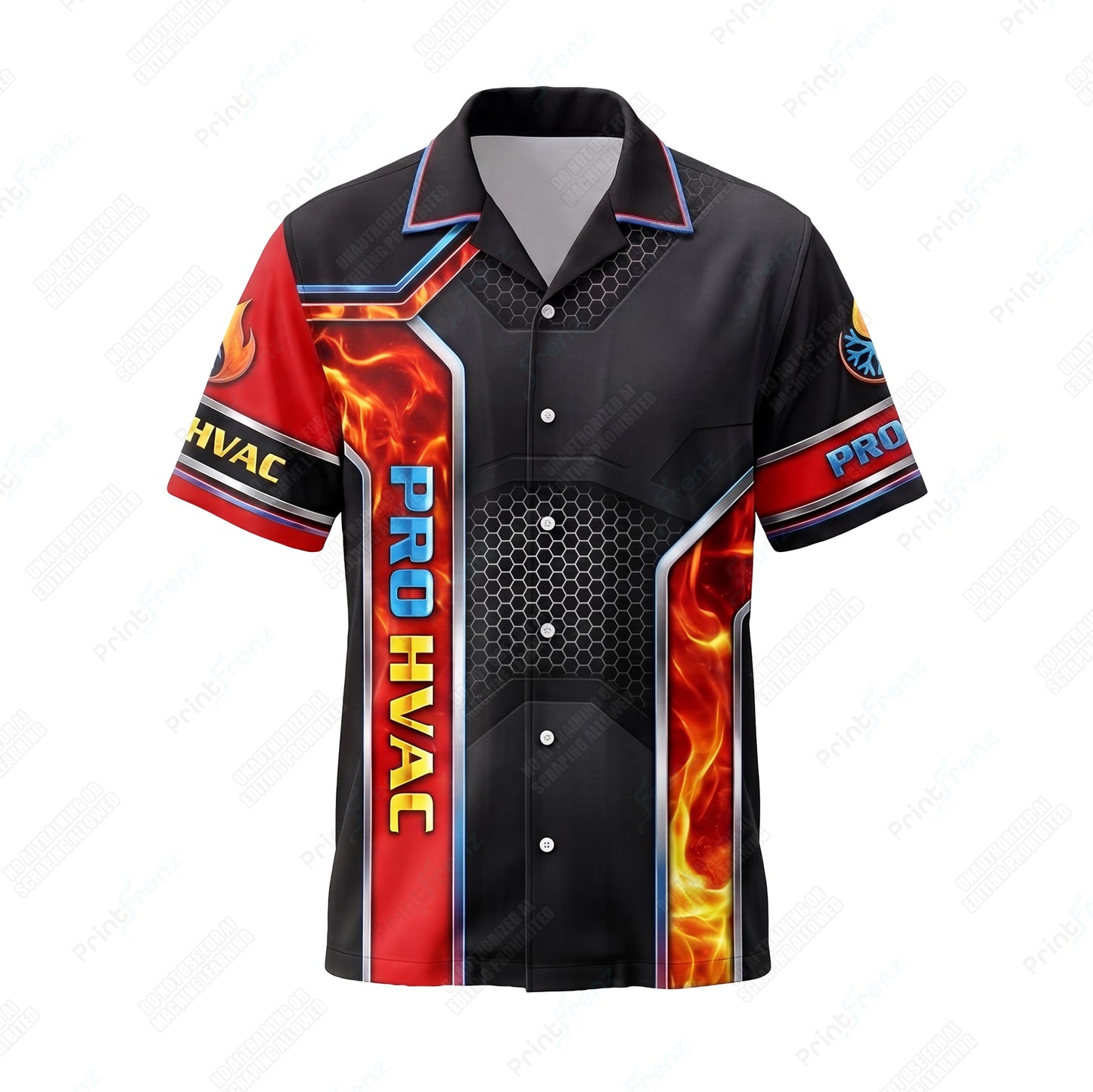 Twin Flame Hex Core custom HVAC shirt HVPR01 - front