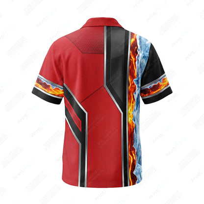 Crimson Split Frost Fire custom HVAC shirt HVPR02 - back