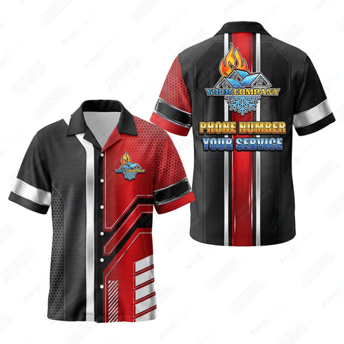Retro Pin Blaze custom HVAC shirt HVPR05 - key