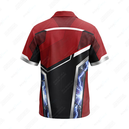 Voltage Red Bolt custom HVAC shirt HVPR07 - back