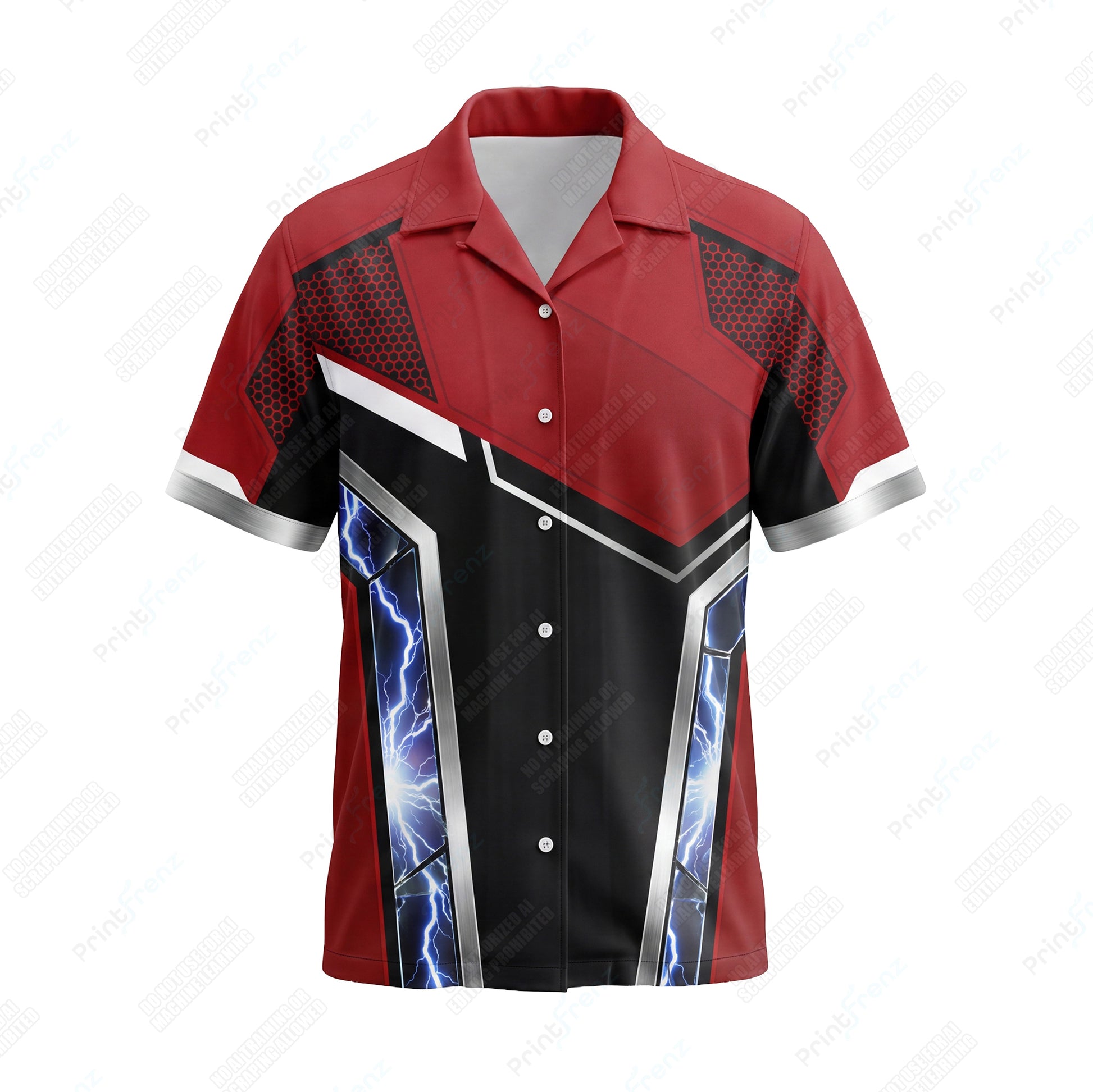 Voltage Red Bolt custom HVAC shirt HVPR07 - front