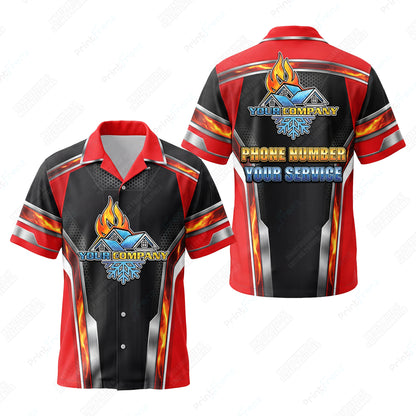 Blazing Silver Stripe custom HVAC shirt HVPR09 - key