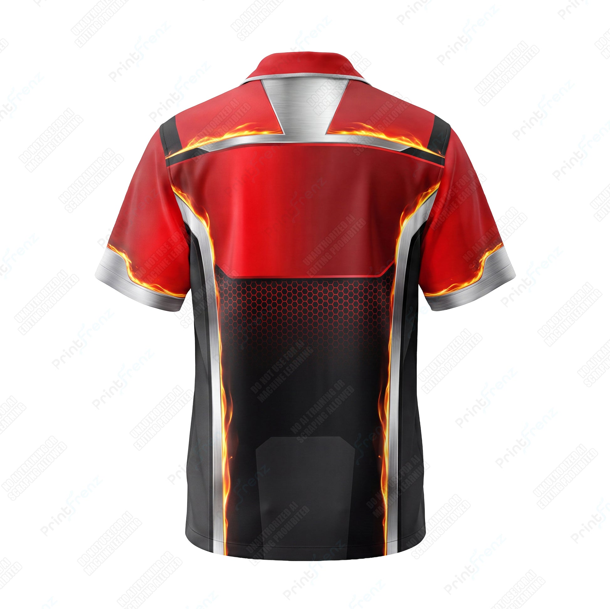 Inferno Plate Hex custom HVAC shirt HVPR10 - back