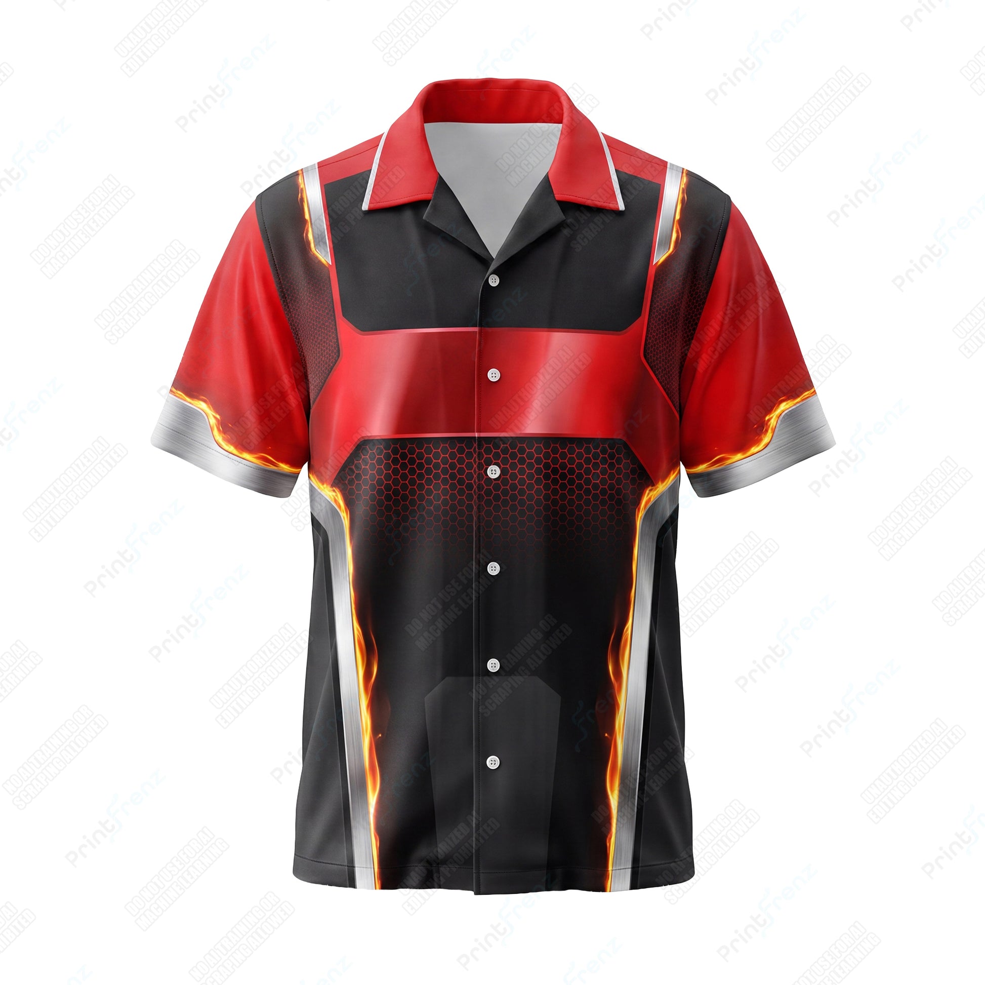 Inferno Plate Hex custom HVAC shirt HVPR10 - front