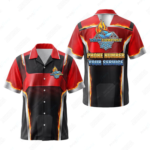 Inferno Plate Hex custom HVAC shirt HVPR10 - key