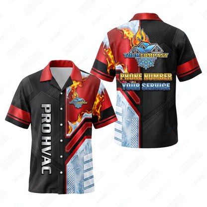 Firethaw Diagonal custom HVAC shirt HVPR11 - key