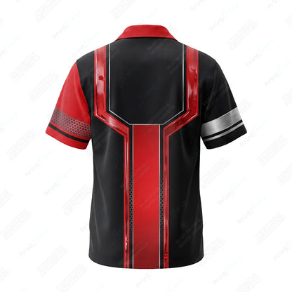 Steel Slash Crimson custom HVAC shirt HVPR14 - back