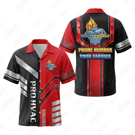 Steel Slash Crimson custom HVAC shirt HVPR14 - key