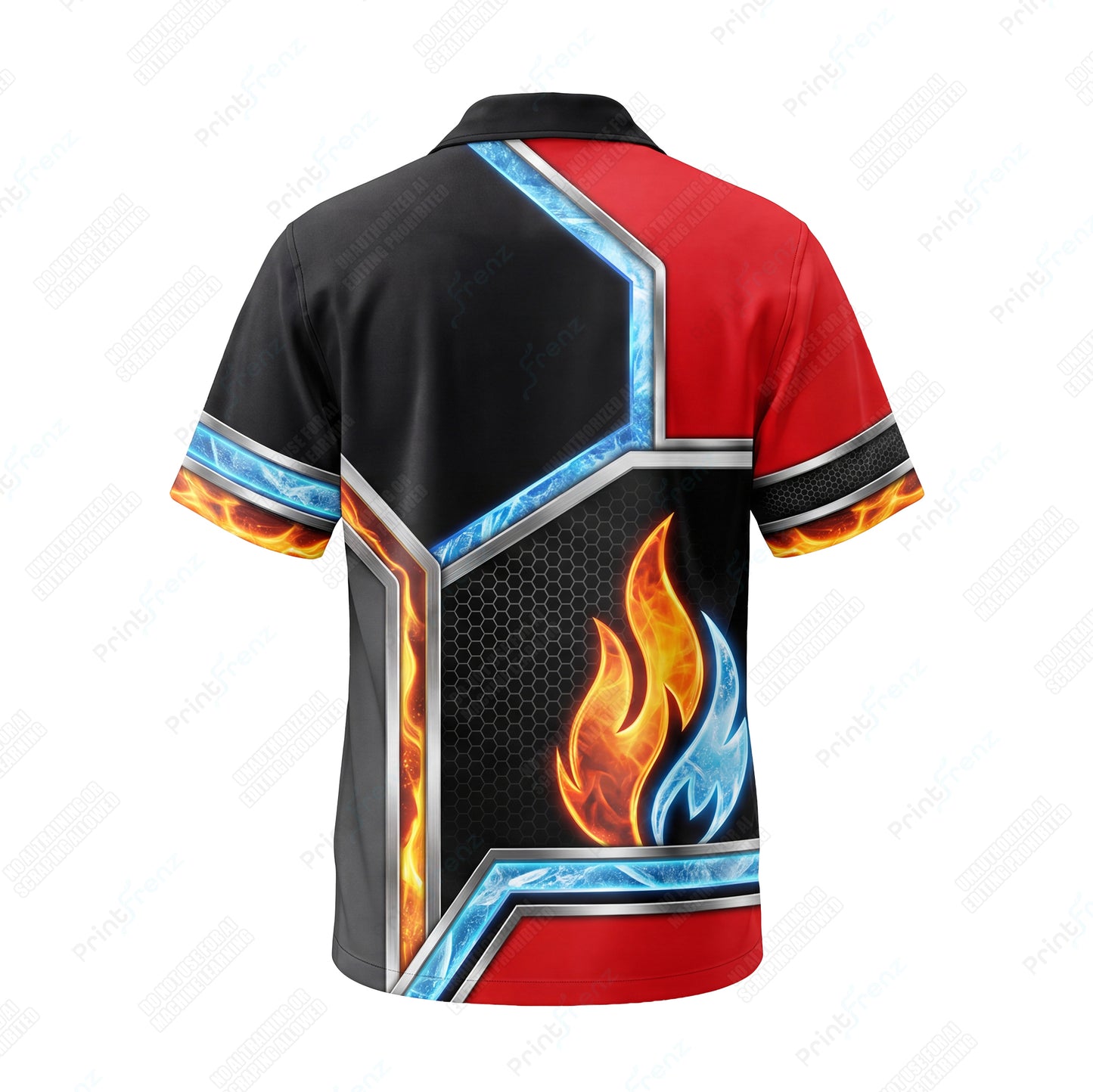 Tri-Torch Blue Flame custom HVAC shirt HVPR16 - back