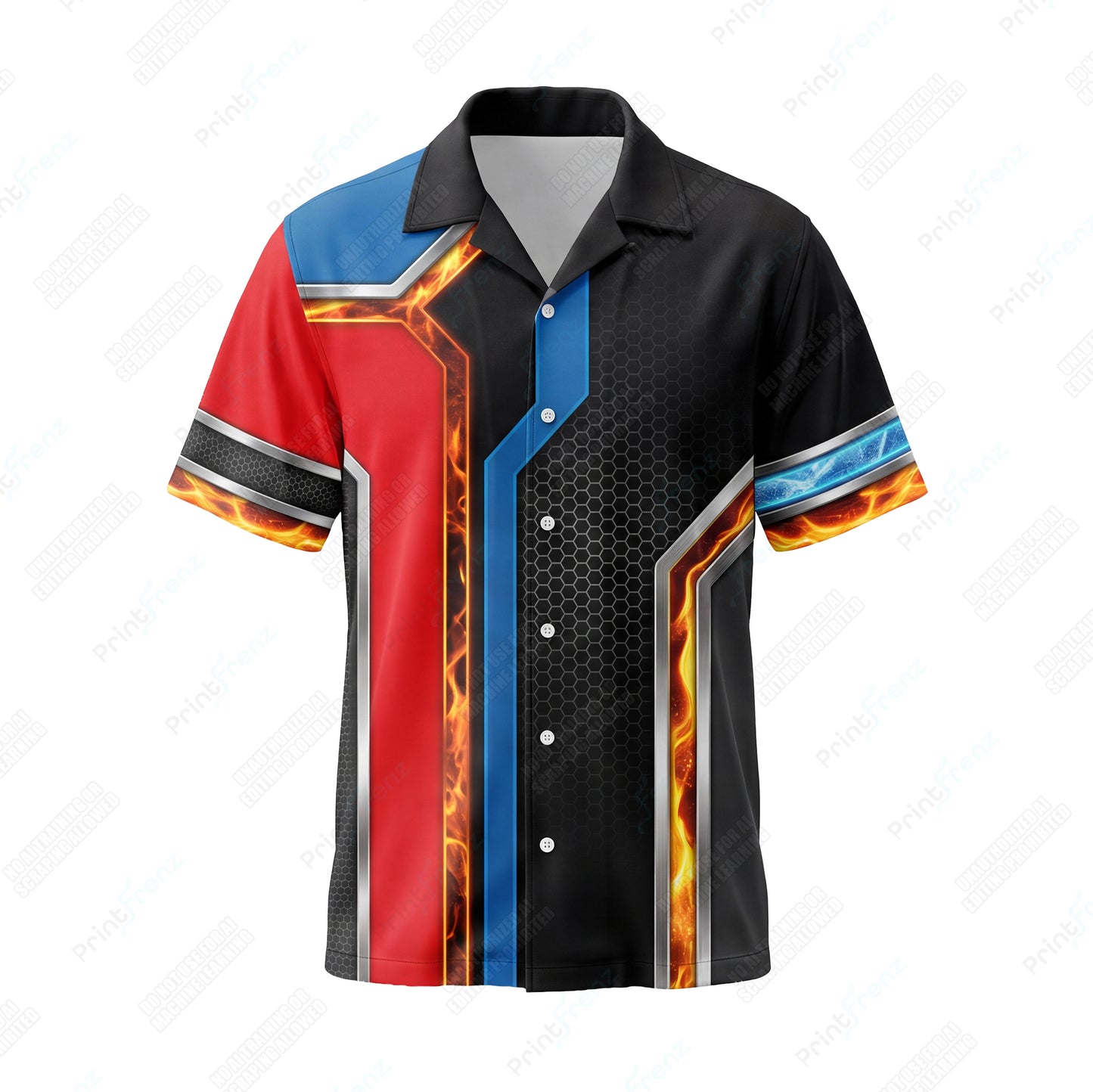 Tri-Torch Blue Flame custom HVAC shirt HVPR16 - front