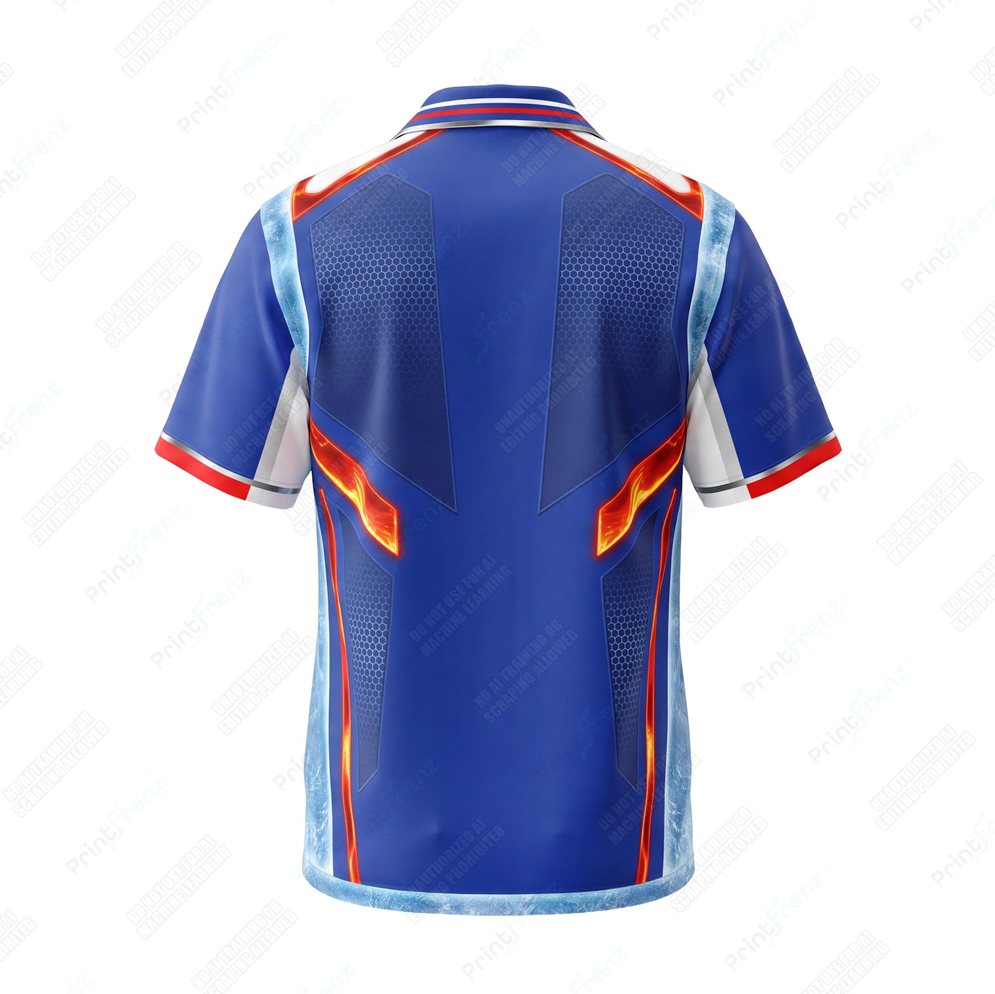 Freedom Flame Frost custom HVAC shirt HVPRB03 - back