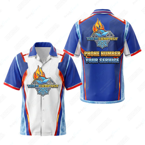 Freedom Flame Frost custom HVAC shirt HVPRB03 - key