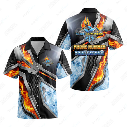 HVAC Pro Fire & Ice Forge custom shirt HVP01 - key visual