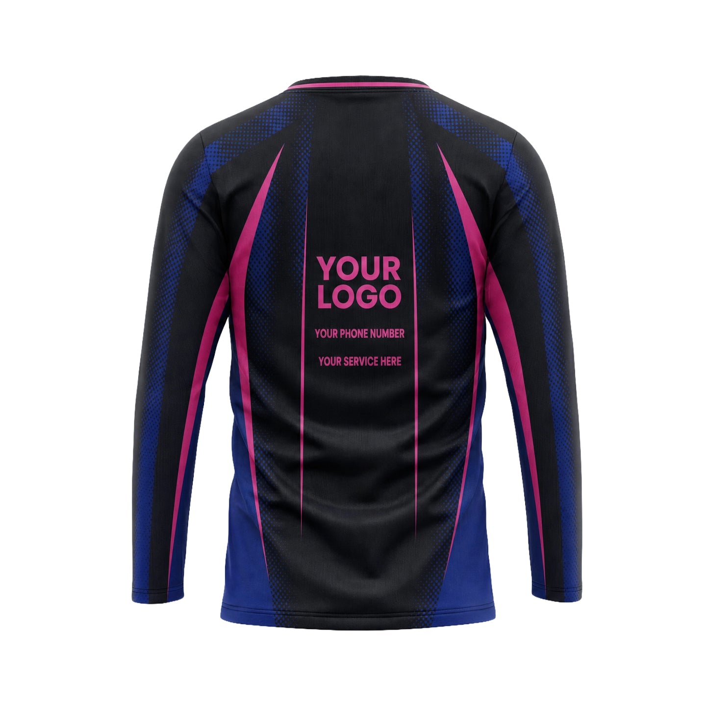 Pink-Blue Snakeskin Halftone custom jersey JSC0001 - back