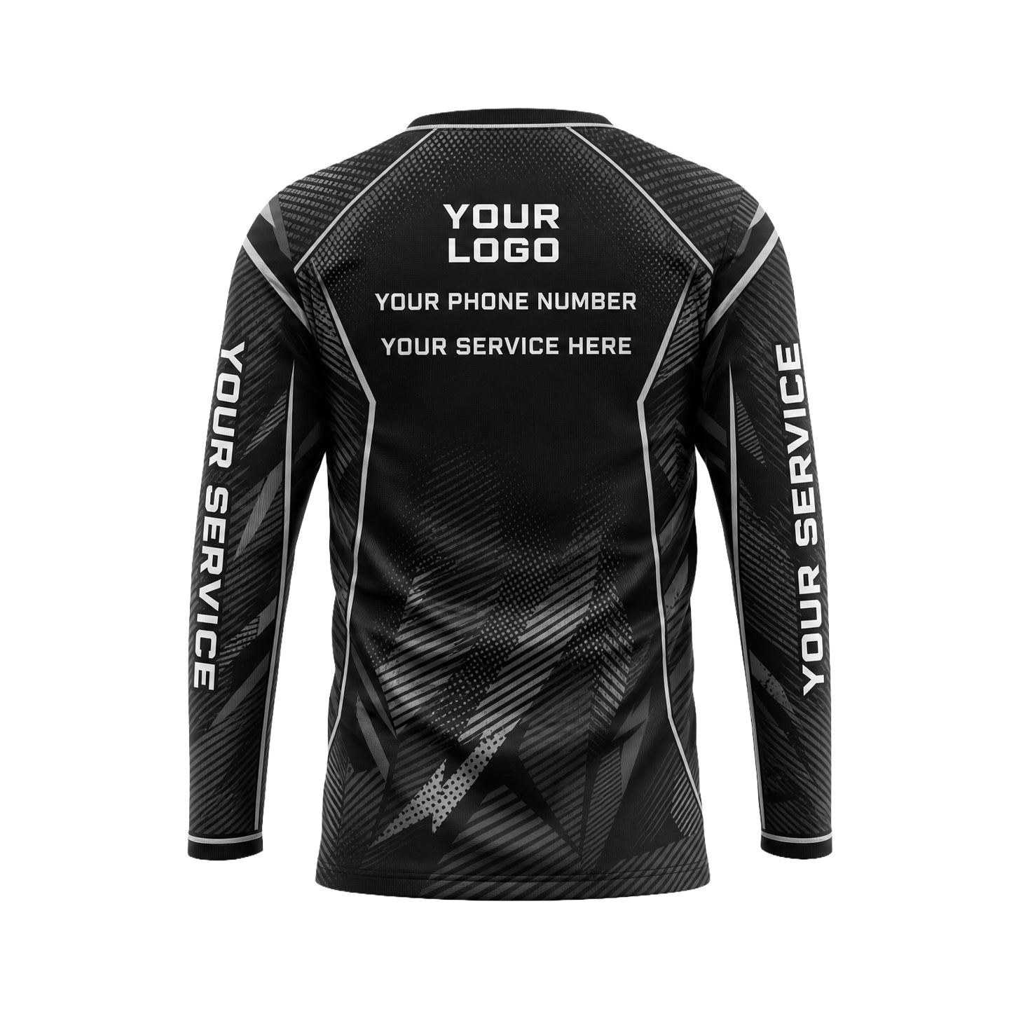 Monochrome Blade Grunge custom jersey JSC0003 - back