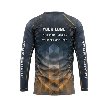 Gold-Blue Prism Fade custom jersey JSC0004 - back