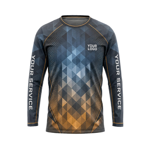 Gold-Blue Prism Fade custom jersey JSC0004 - front
