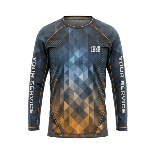 Gold-Blue Prism Fade custom jersey JSC0004 - front