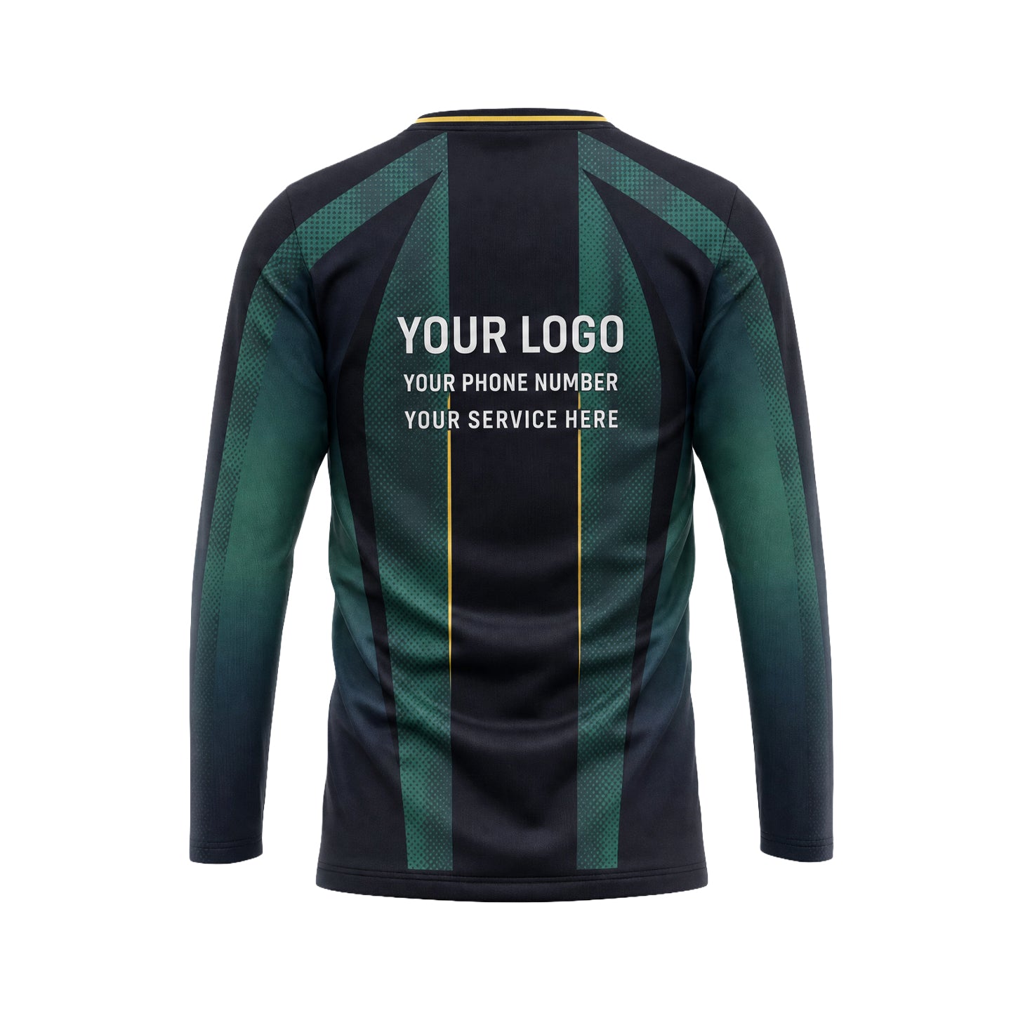 Emerald Halftone Column custom jersey JSC0007 - back