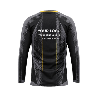 Charcoal Gold Halftone custom jersey JSC0008 - back