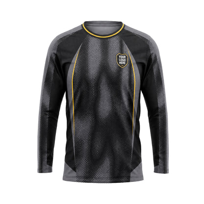 Charcoal Gold Halftone custom jersey JSC0008 - front