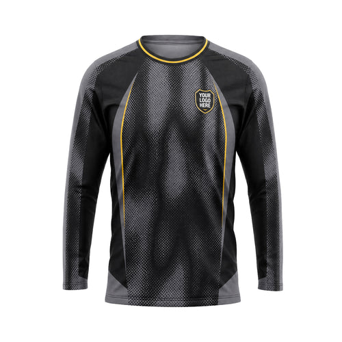 Charcoal Gold Halftone custom jersey JSC0008 - front