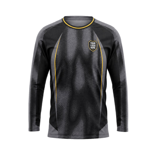 Charcoal Gold Halftone custom jersey JSC0008 - front