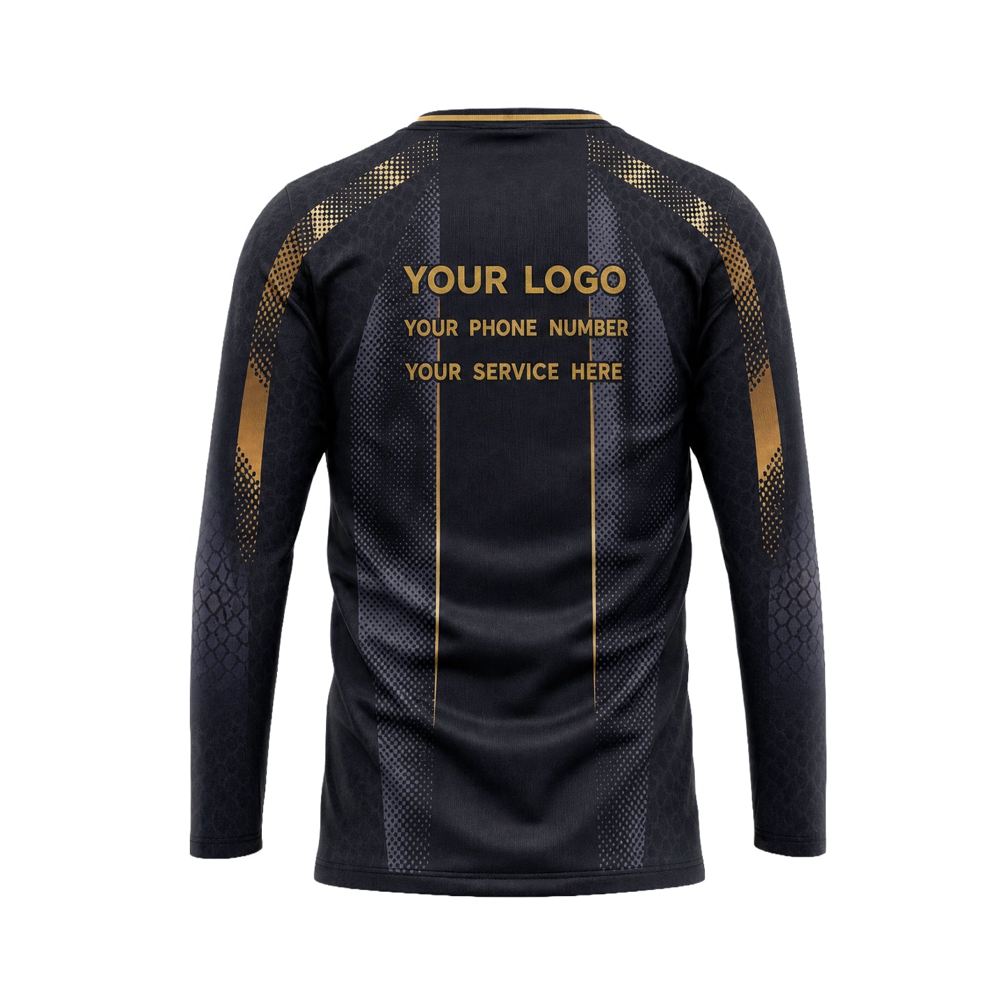 Onyx Gold Snakeskin custom jersey JSC0012 - back