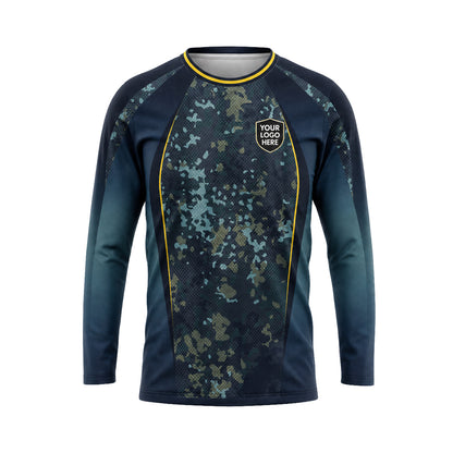 Navy Splatter Camo custom jersey JSC0013 - front