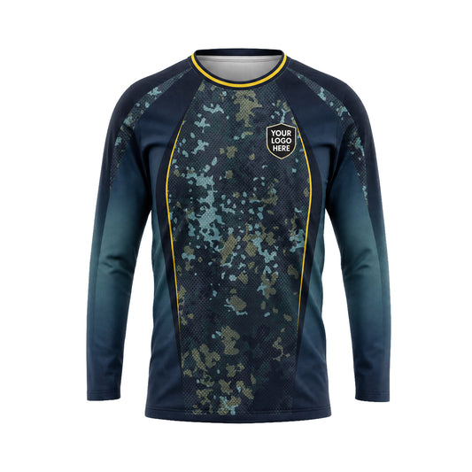 Navy Splatter Camo custom jersey JSC0013 - front