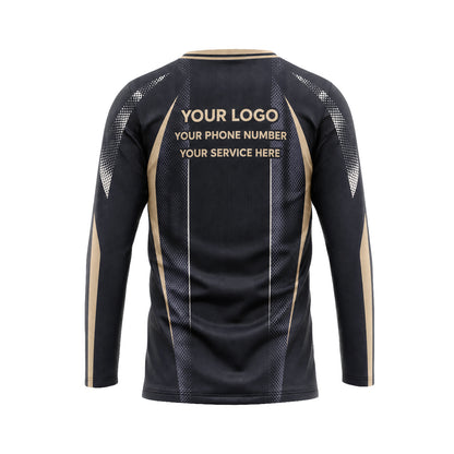Black Sand Halftone custom jersey JSC0014 - back
