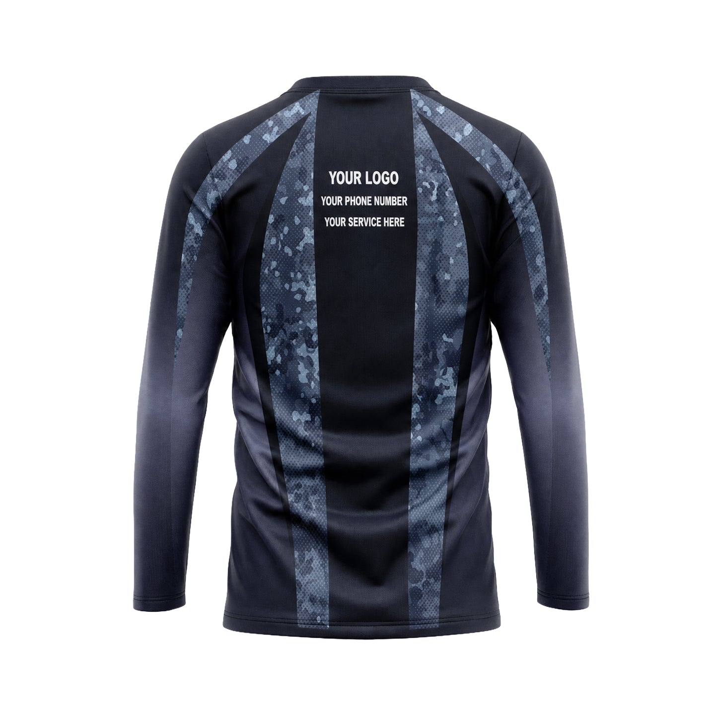 Steel Camo Halftone custom jersey JSC0015 - back