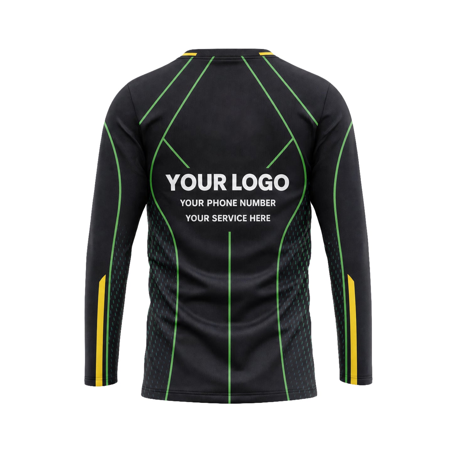 Emerald Contour Lines custom jersey JSC0016 - back